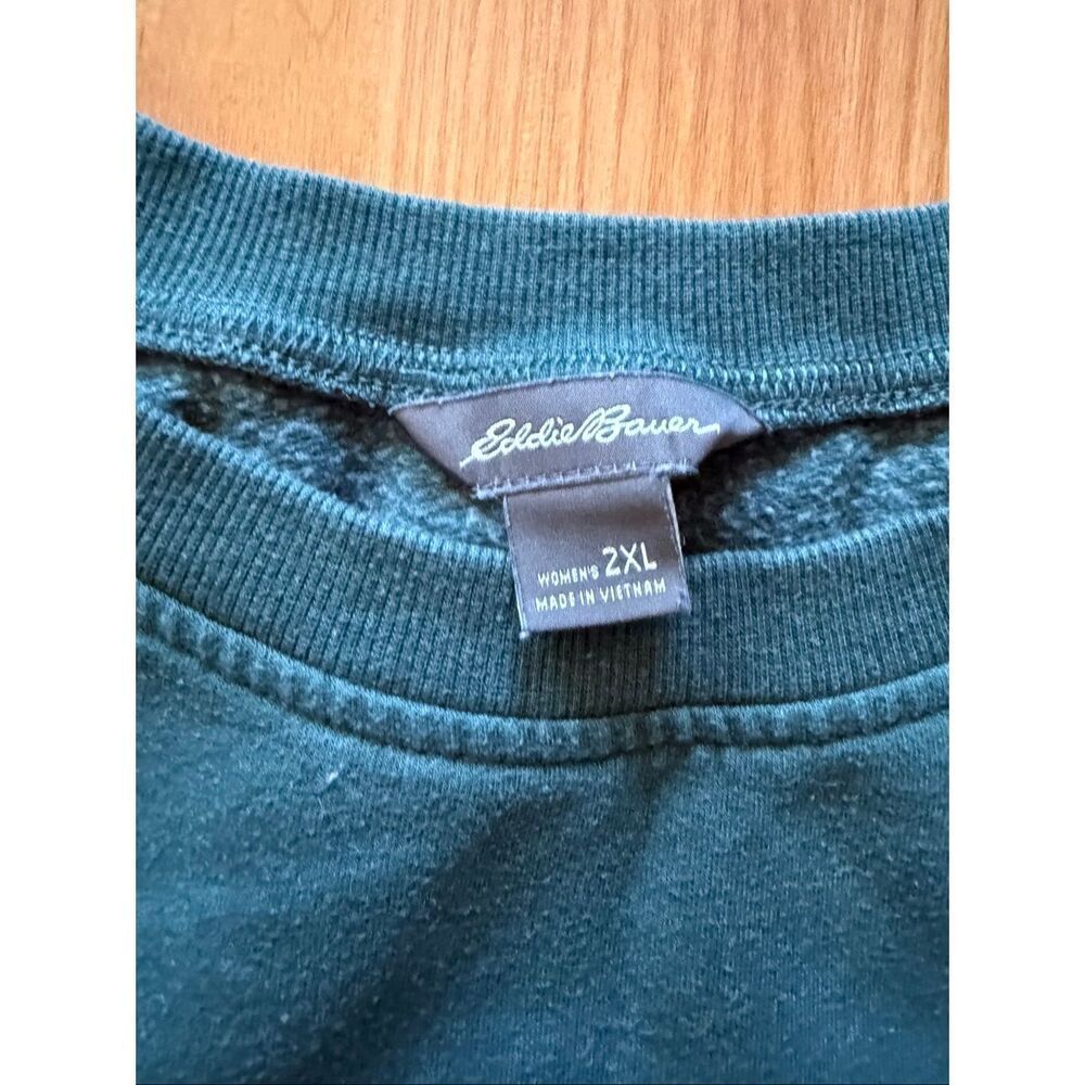 Eddie Bauer Green Pull Over Sweater Women’s Plus 2XL Cotton Blend - Picture 2 of 4